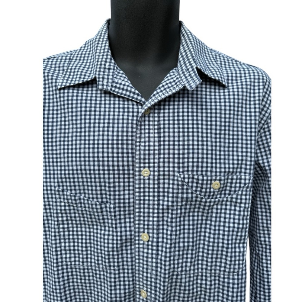 C.C Filson Co Dress Shirt  Plaid Blue %100 Cotton Men’s Large - Picture 2 of 9